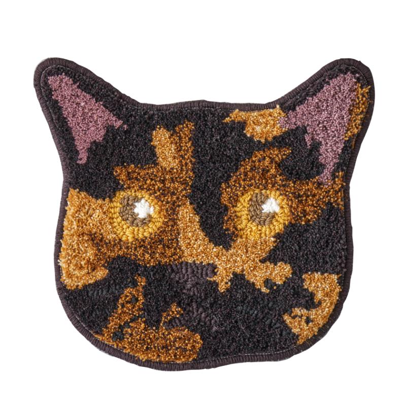 ［スミノエ(直送)］ネコカオマット 35×38cm サビ ※メーカー直送 ※発注単位・最低発注数量(1ケース以上)にご注意下さい