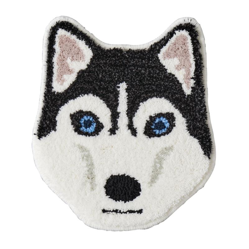 ［スミノエ(直送)］イヌカオマット 39×33cm ハスキー ※メーカー直送 ※発注単位・最低発注数量(1ケース以上)にご注意下さい