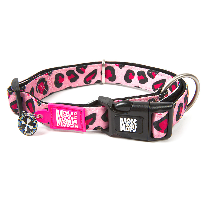[ルークラン(直送)] Max&Molly 犬用首輪 レオパード ピンク XS ※最低ご購入金額にご注意下さい