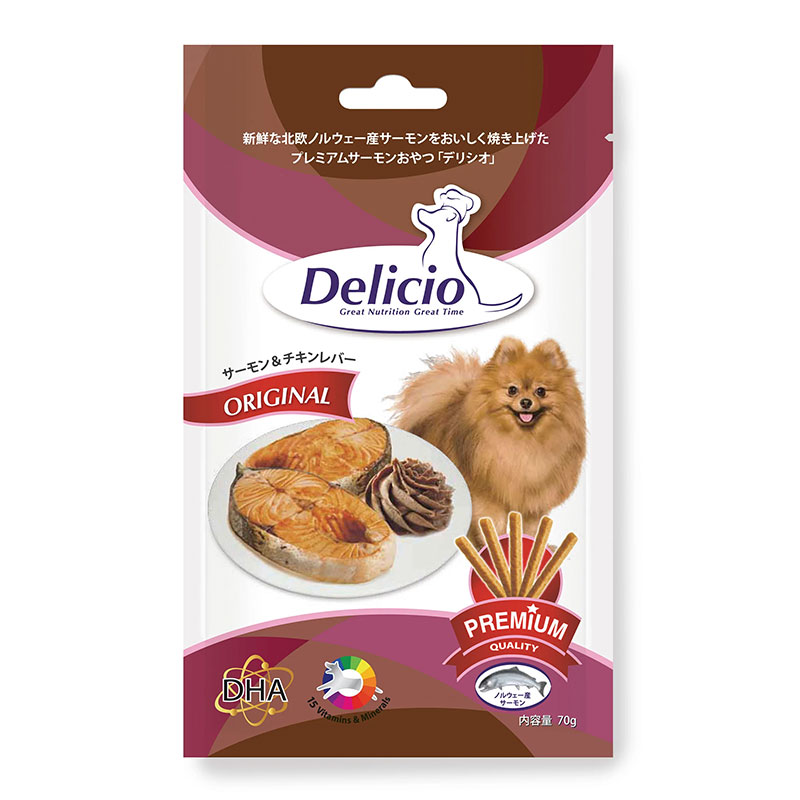 ［ルークラン(直送)］Delicio オリジナル サーモン＆チキンレバー 70g ※最低ご購入金額にご注意下さい