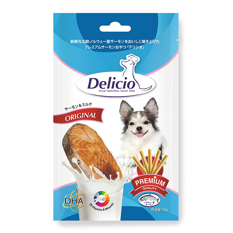 ［ルークラン(直送)］Delicio オリジナル サーモン＆ミルク 70g ※最低ご購入金額にご注意下さい