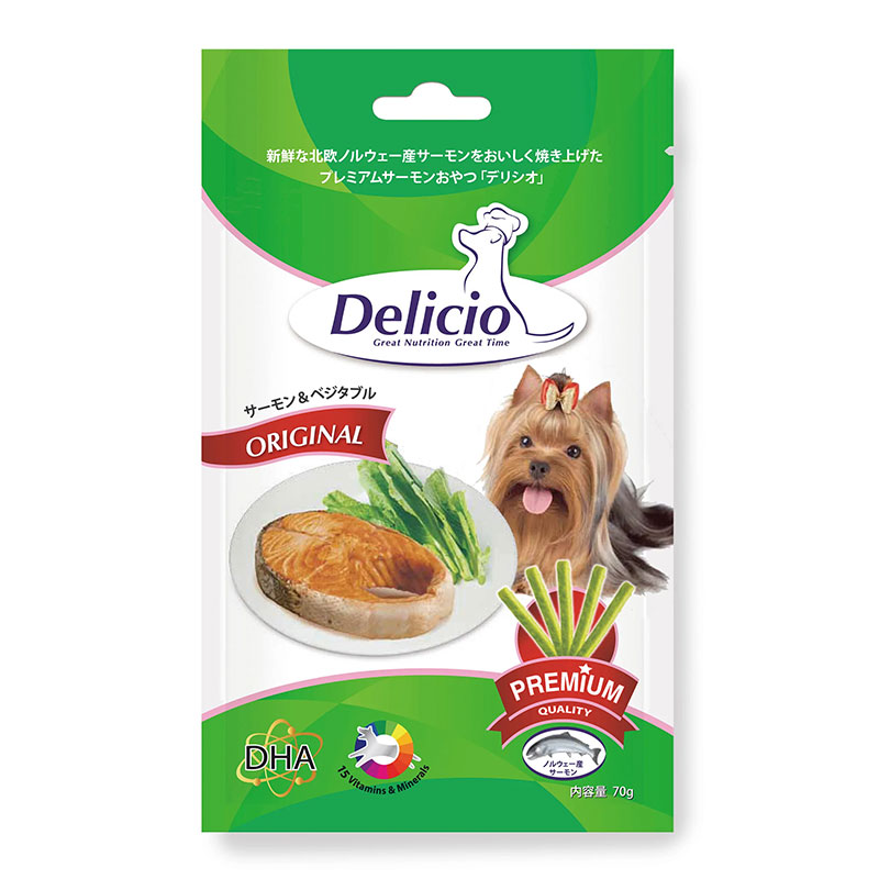 ［ルークラン(直送)］Delicio オリジナル サーモン＆ベジタブル 70g ※最低ご購入金額にご注意下さい