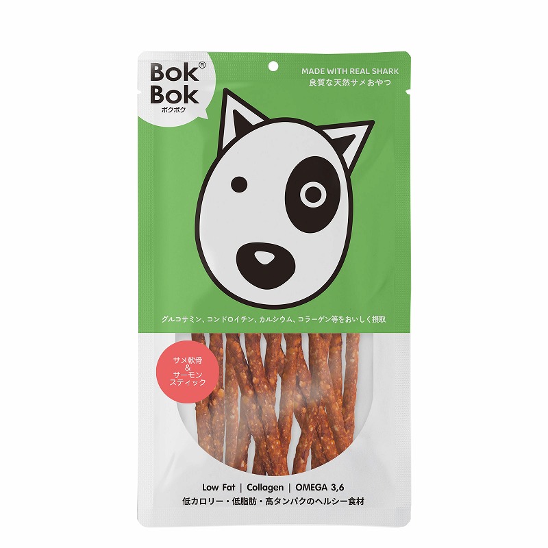 [ルークラン(直送)] BOKBOK サメ軟骨＆サーモンスティック 50g ※最低ご購入金額にご注意下さい