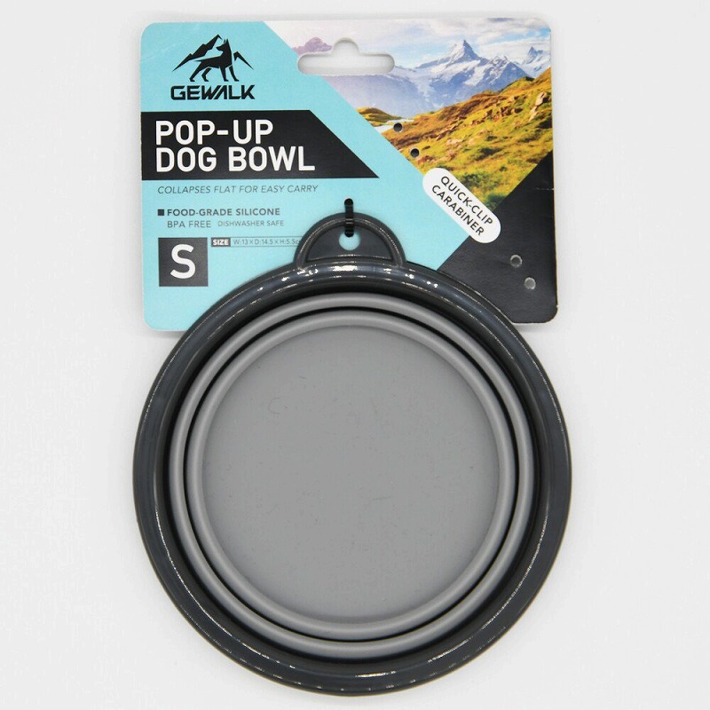 ［ハヤブサ］ＬＧＥ４００　ポップアップドッグボウル　Ｍ　グレー