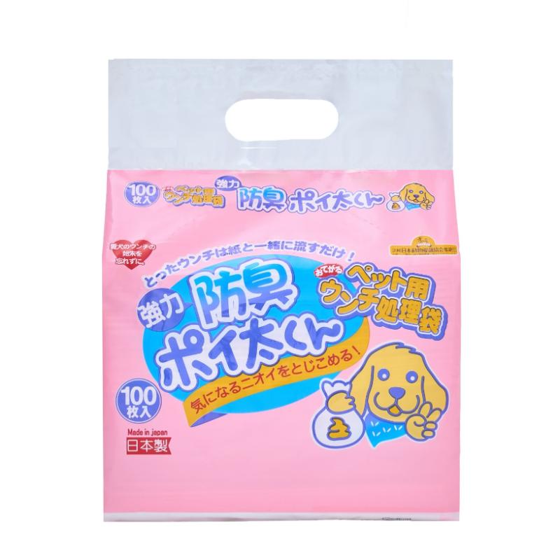 ［フェニックス・アインツェル(直送)］ペット用ウンチ処理袋 防臭ポイ太くん 100枚／1ケース(24点) ※発注単位・最低発注数量(1ケース以上)にご注意下さい