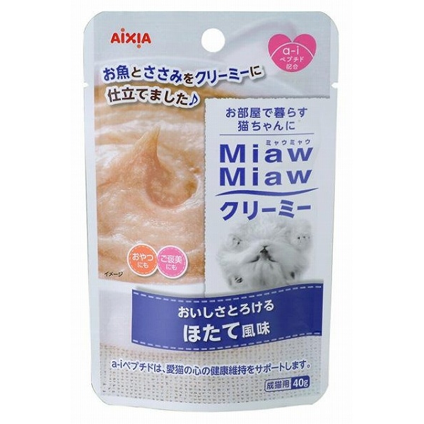 [アイシア] MiawMiawクリーミー ほたて風味 40g　【10周年SALE_倉出_20】
