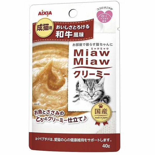 [アイシア] MiawMiawクリーミー 和牛風味 40g