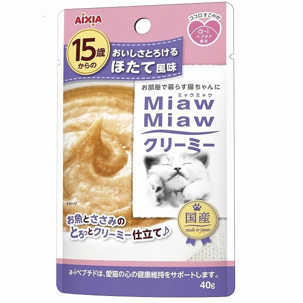 [アイシア] MiawMiawクリーミー 15歳からのほたて風味 40g