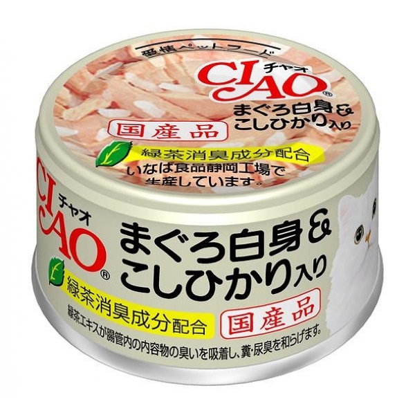 [いなばペットフード] CIAO まぐろ白身＆こしひかり入り 85g A-04