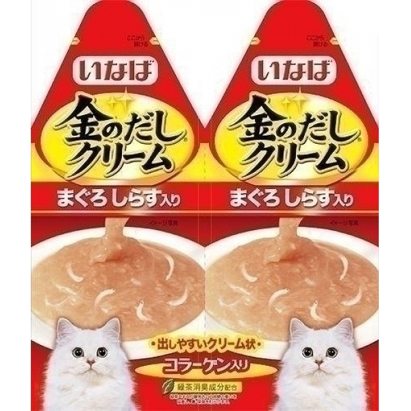 [いなばペットフード(直送)] 金のだしクリーム まぐろ しらす入り 60g (30g×2) IC-81 ※メーカー直送 ※発注単位・最低発注数量(混載50ケース以上)にご注意下さい