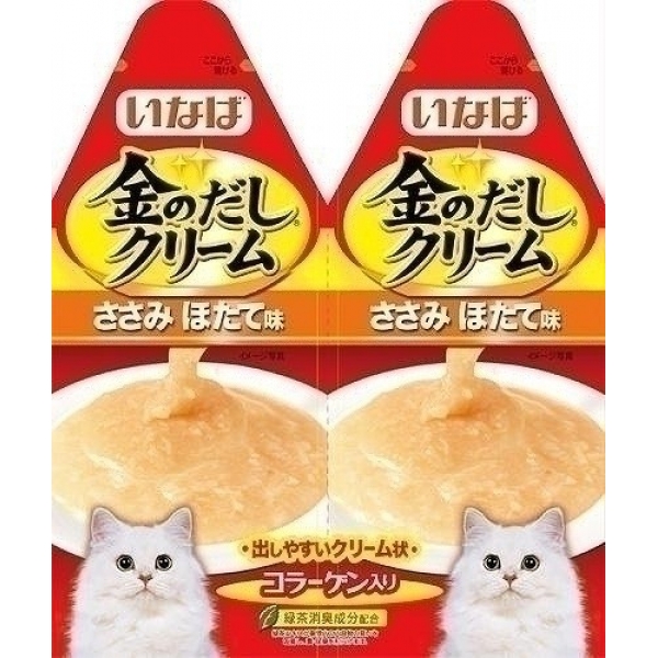 [いなばペットフード(直送)] 金のだしクリーム ささみ ほたて味 60g (30g×2) IC-83 ※メーカー直送 ※発注単位・最低発注数量(混載50ケース以上)にご注意下さい