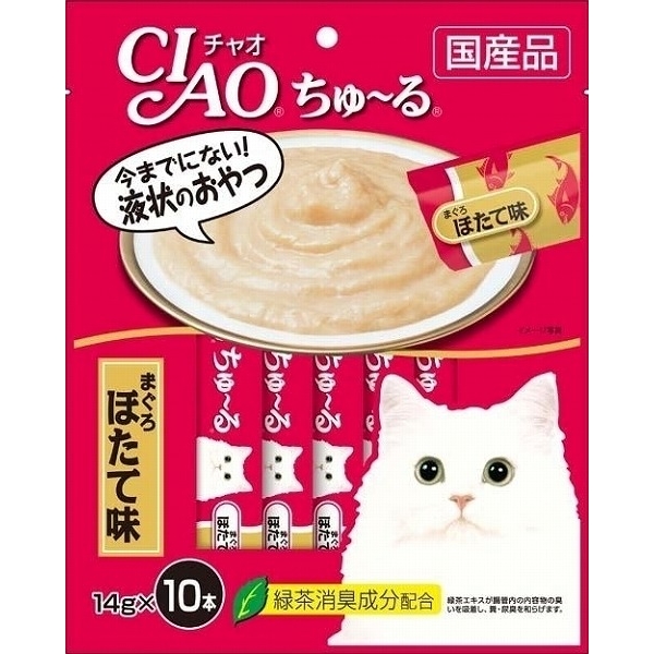 [いなばペットフード] CIAO ちゅ～る まぐろ ほたて味 14g×10本 SC-125