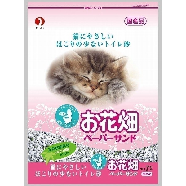 [ペットライン(直送)] お花畑 ペーパーサンド 7L ※メーカー直送 ※発注単位・最低発注数量(混載50ケース以上)にご注意下さい