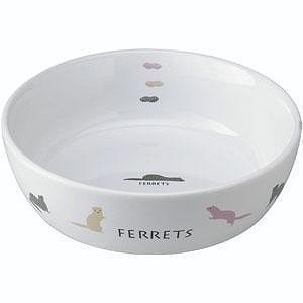 ［マルカン(直送)］ フェレットのラウンド食器 ※メーカー直送となります。※発注単位・最低ご購入金額にご注意下さい