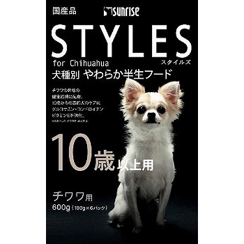 [マルカン サンライズ(直送)] スタイルズ　チワワ　１０歳以上用　６００ｇ ※メーカー直送 ※発注単位・最低発注数量(混載15ケース以上)にご注意下さい