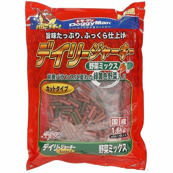 [ドギーマンハヤシ] デイリージャーキー野菜ミックスカットタイプ 1.6kg