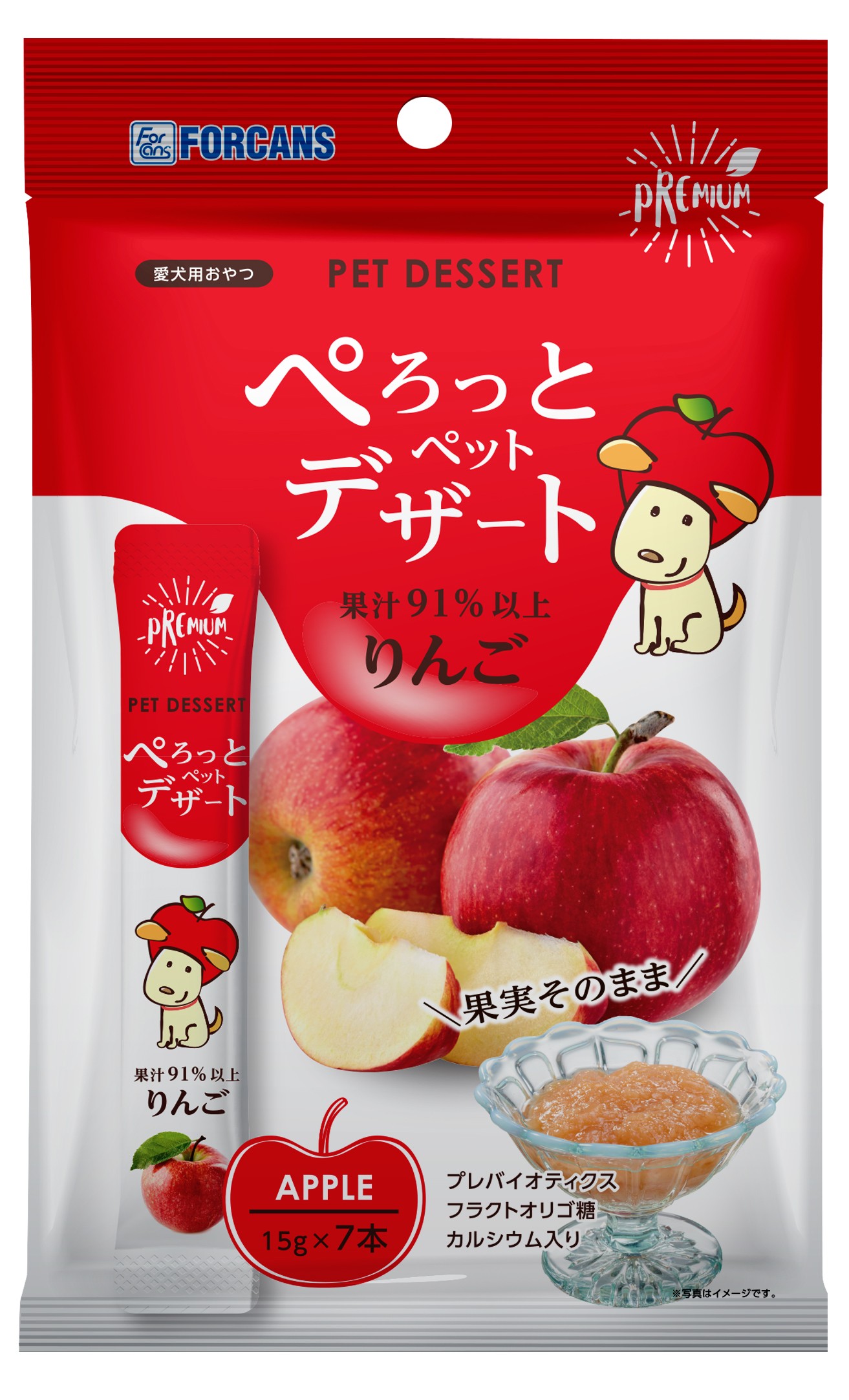 ［フォーキャンス］ぺろっとペットデザート りんご味 15g×7本